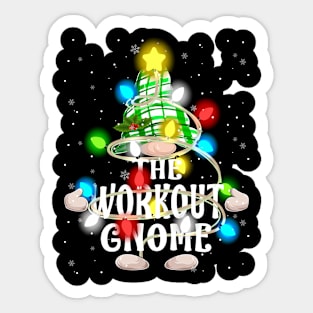 The Workout Gnome Christmas Matching Family Shirt Sticker